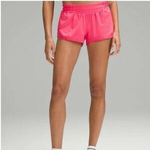 Lululemon Hotty Hot Low-Rise Lined Short 2.5", Size 6, Lip Gloss